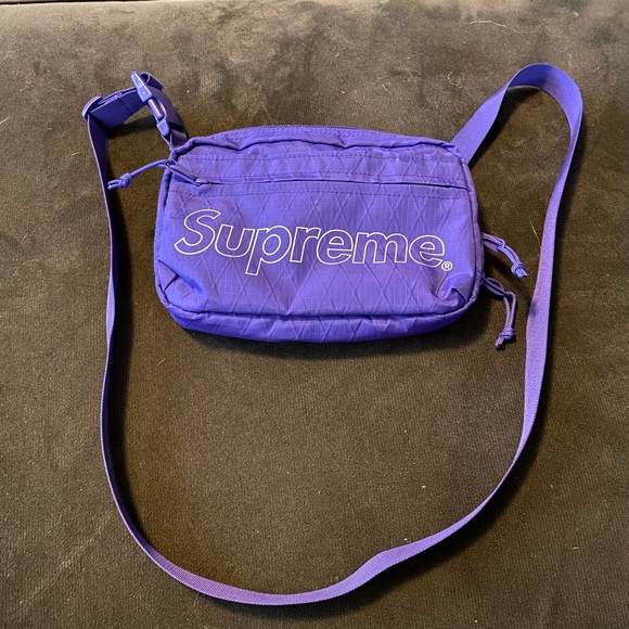 supreme shoulder bag purple